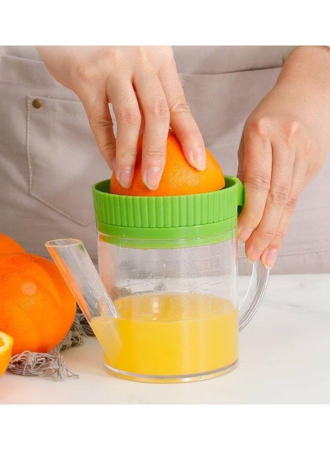 MOMENT عصارة الليمون والبرتقال من سيتروس، فاصل الدهون، معصرة يدوية مزودة بكوب قياس مدمج ومصفاة، 500 مل/16 أونصة - Image 2