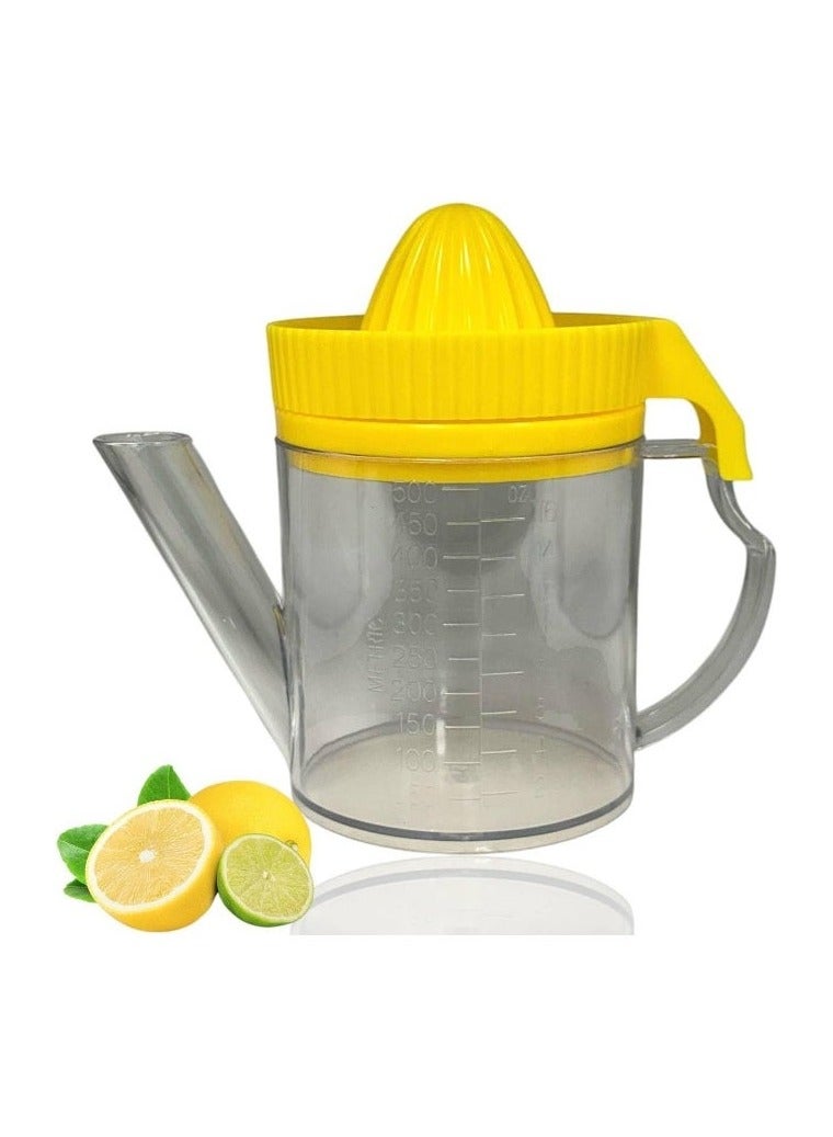 MOMENT عصارة الليمون والبرتقال من سيتروس، فاصل الدهون، معصرة يدوية مزودة بكوب قياس مدمج ومصفاة، 500 مل/16 أونصة - Image 1