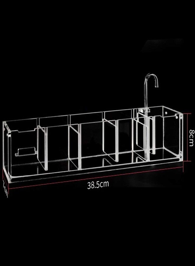 WUPYI Aquarium Filter Box Fish Tank External Filter Box Hang on Filter Box Acrylic External Hanging Water Purifier,5 Grids,Transparent - Image 5