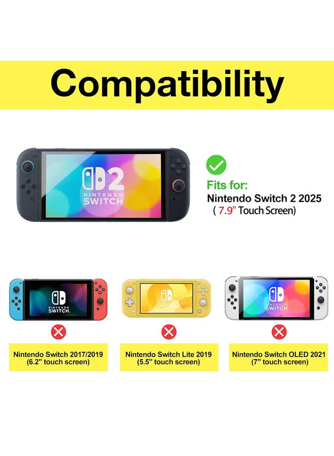 SJet 2 Pack Screen Protector for Nintendo Switch 2, Tempered Glass Compatible with Nintendo Switch 2 7.9-inch - Image 2