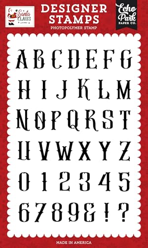 Echo Park Paper Santa Claus: Antique Alphabet Stamp Set - Image 2