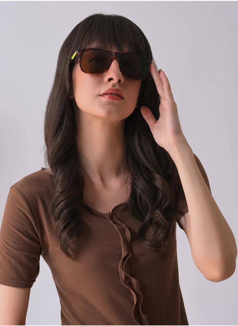 صوص هاوت Brown Lens Brown Wayfarer Sunglasses