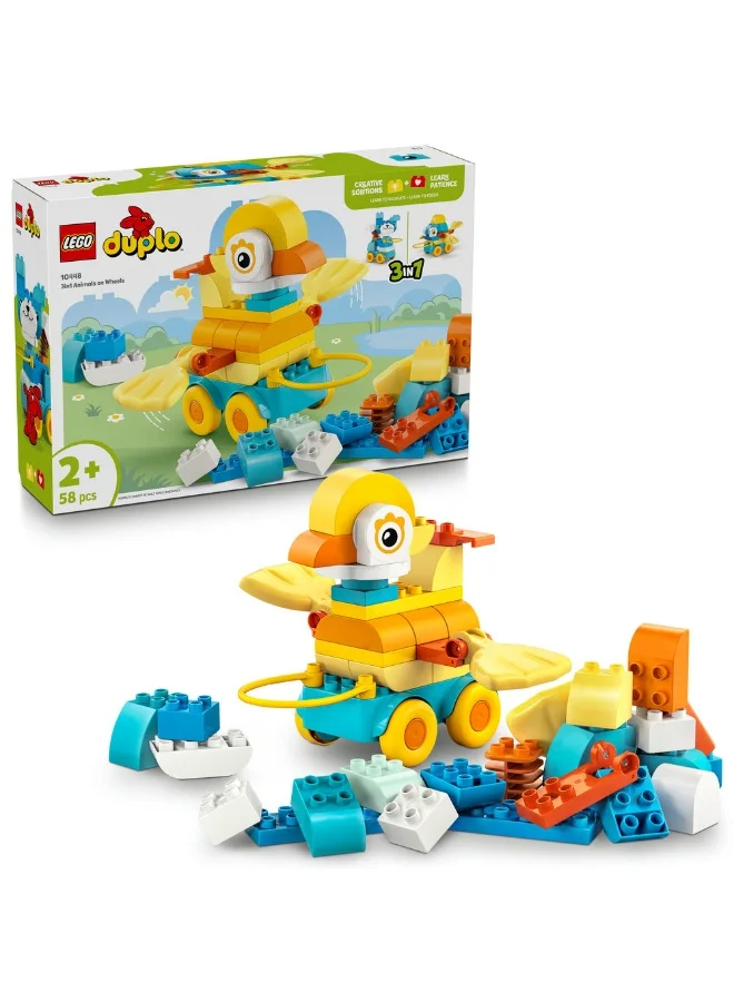 ليغو لعبة بناء حيوانات على عجلات 3 في 1 من ليغو® DUPLO® Town للعب التخيلي 10448