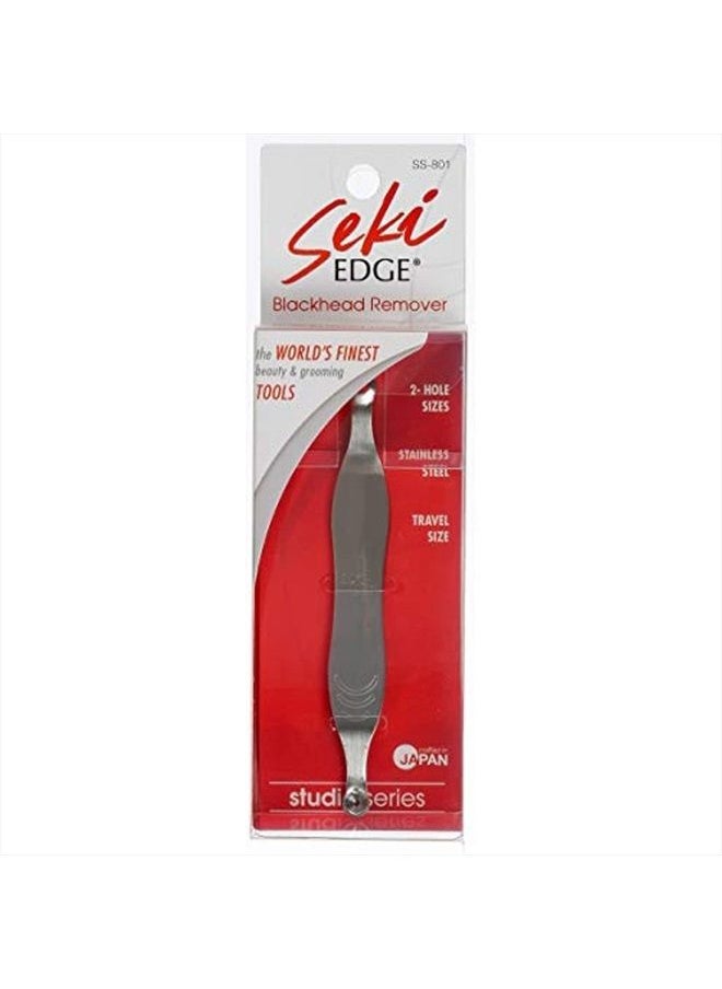 Seki Edge - Seki Edge Blackhead Remover (SS-801) - Comedone Extractor for Blackheads - Professional Pimple Popper Tool with 2 Hole Sizes - Preventive Acne Tool & Pore Extractor - Image 1