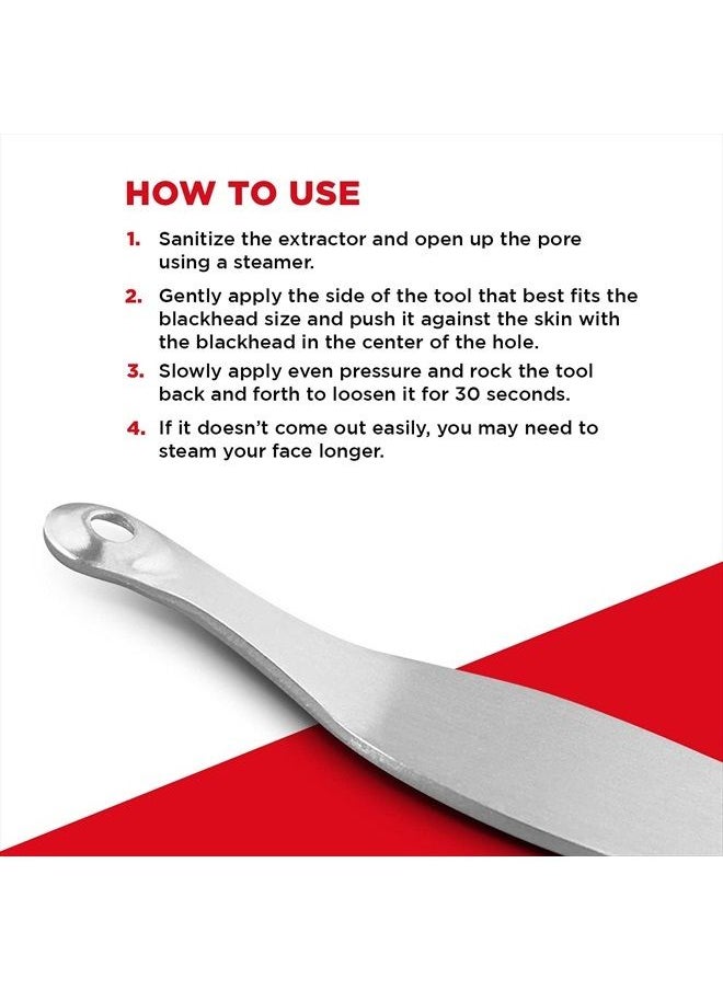 Seki Edge - Seki Edge Blackhead Remover (SS-801) - Comedone Extractor for Blackheads - Professional Pimple Popper Tool with 2 Hole Sizes - Preventive Acne Tool & Pore Extractor - Image 1