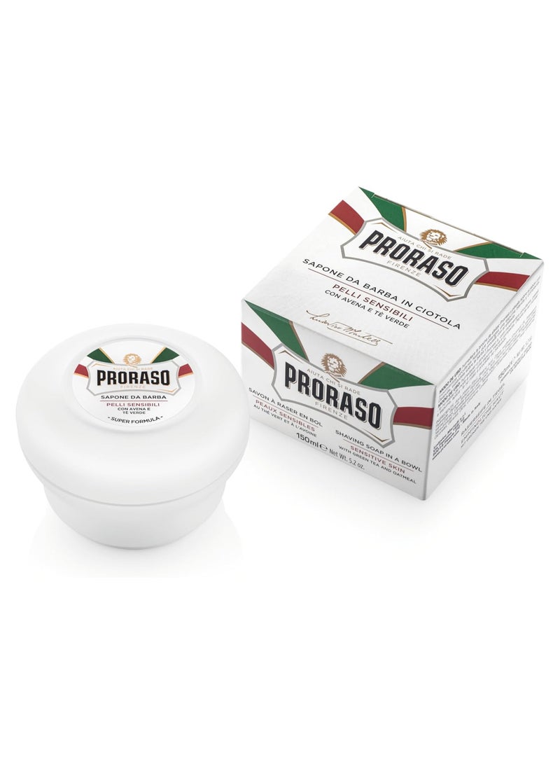 proraso Shaving Soap In A Bowl 150Ml White - Image 1