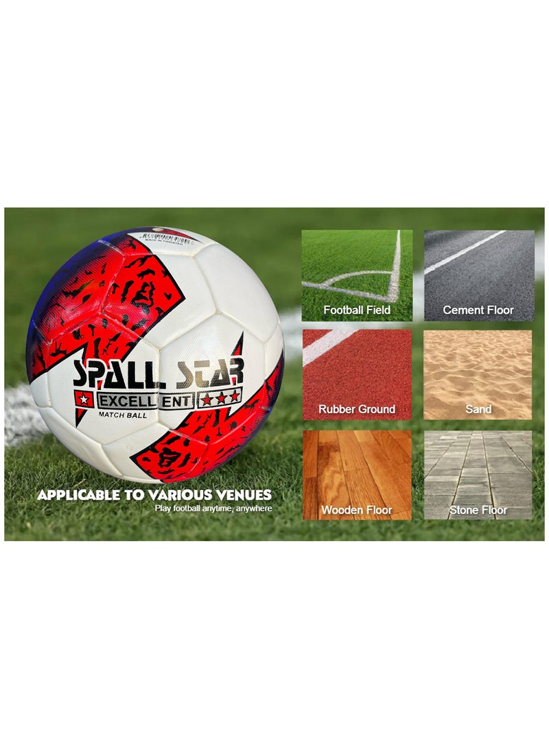Spall Football Soccer Ball For Matches World Cup Best Indoor/Outdoor Water Proof Ball For Prefessional Training And Match Men And Women Youth And Adult - Image 4