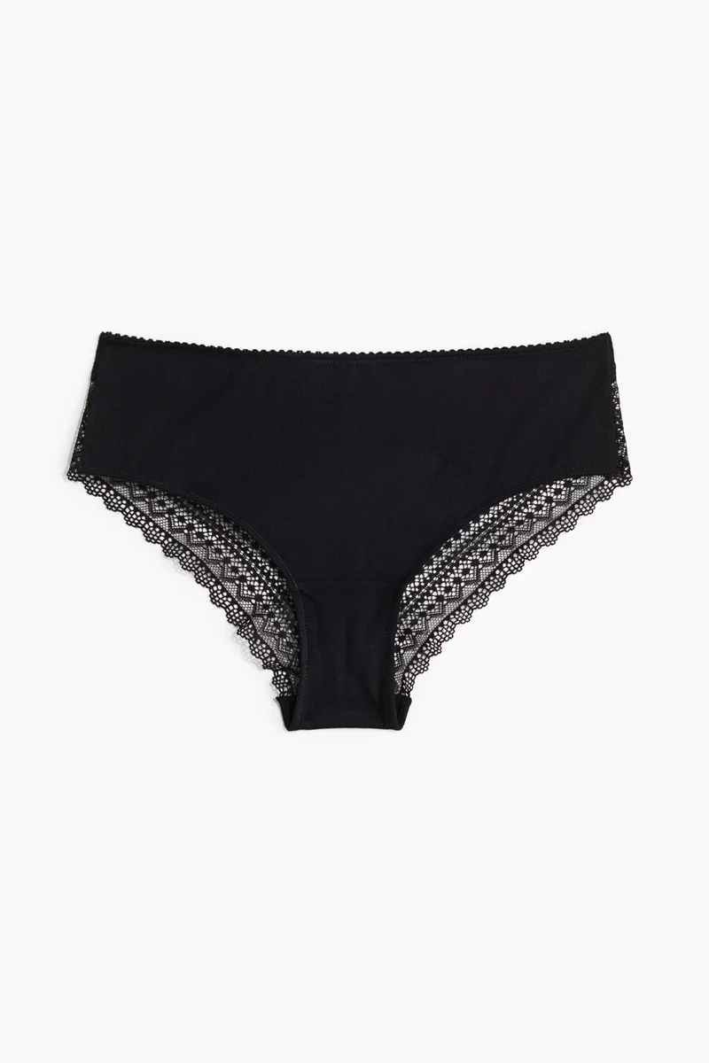 H&M 3-pack cotton and lace hipster briefs