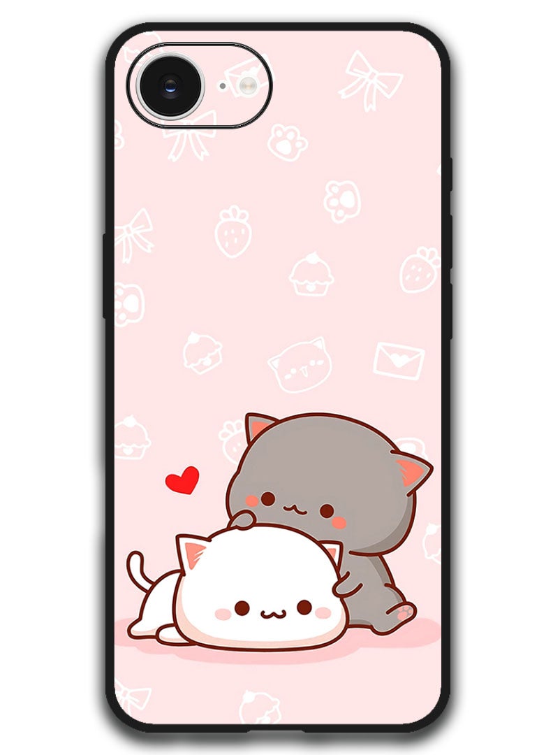 Theodor Case Compatible with Apple iPhone 17e / 16e 6.1 Inch Protection Shockproof Bumper Cover - Cat Lovers - Image 1