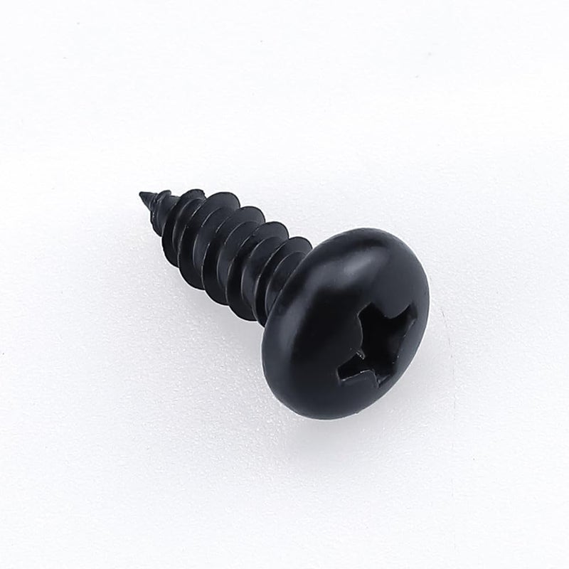 Glvaner #8 x 3/8 inch Phillips Pan Head Self Tapping Screws for Wood, Black Coated, 304 Stainless Steel 18-8, Round Head Sheet Metal Tek Screws, 50 pcs - Image 4