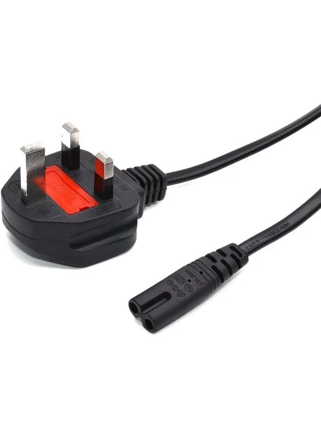melfi 1.2M Uk Plug Electric Power Cord 13A With 2Pin Connector Power Supply Lead Extension Cable  - Image 1