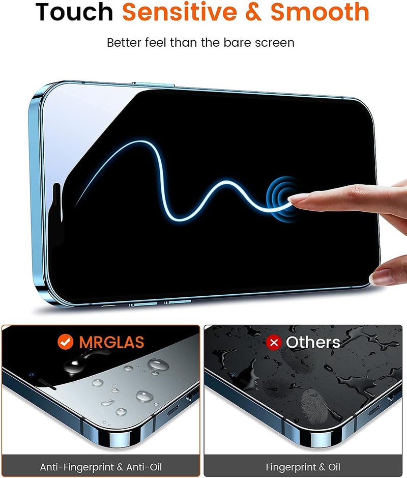 MRGLAS 4-Pack Privacy Screen Protector for iPhone 12 Pro Max [100% Anti-Spy][9H+ Military-Grade Aerospace Glass][Auto-Alignment Kits] Shatterproof Tempered Glass Film for 12 Pro Max 6.7" Zero-Bubble - Image 5
