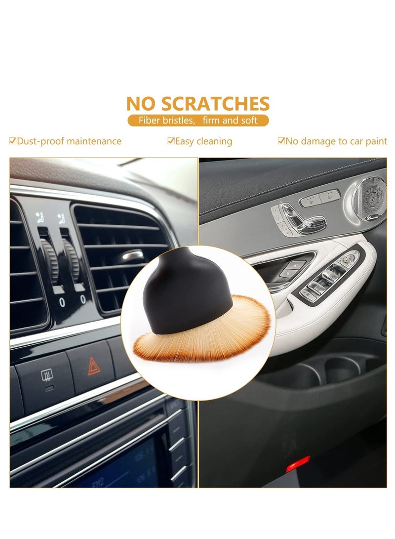 Generic BIGTHREE Car Interior Cleaning Tool Brush with Cover, Car Detailing Brushes, Auto Interior Soft Hair Removal Brush, Car Brush, Car Cleaning Brush, Car Interior Cleaning Tool Brush, Scratch Free 2Pcs - Image 2