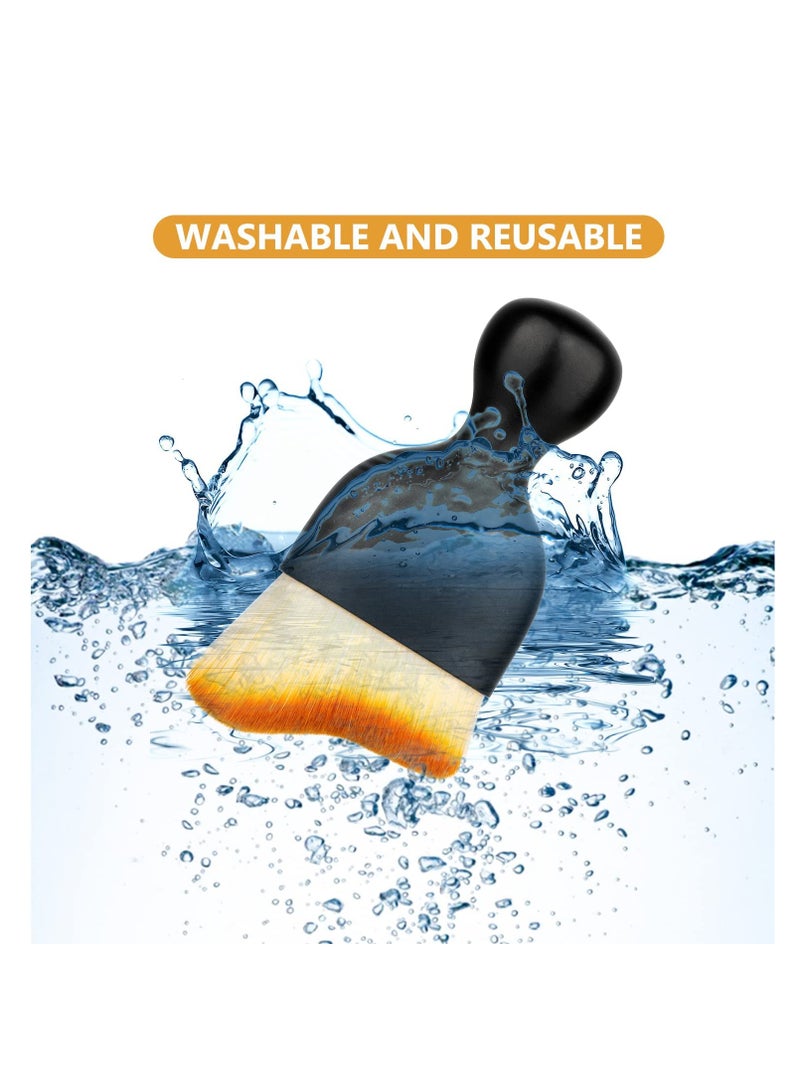 Generic BIGTHREE Car Interior Cleaning Tool Brush with Cover, Car Detailing Brushes, Auto Interior Soft Hair Removal Brush, Car Brush, Car Cleaning Brush, Car Interior Cleaning Tool Brush, Scratch Free 2Pcs - Image 4
