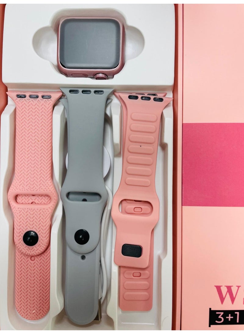 WISME WISME WS-58 Mini Smartwatch: Stylish 3+1 Strap Combo, Compact Design, Fitness Tracking, Customizable Bands, and Everyday Functionality for Active and Fashion-Conscious Users – All-in-One Package.  - Image 3