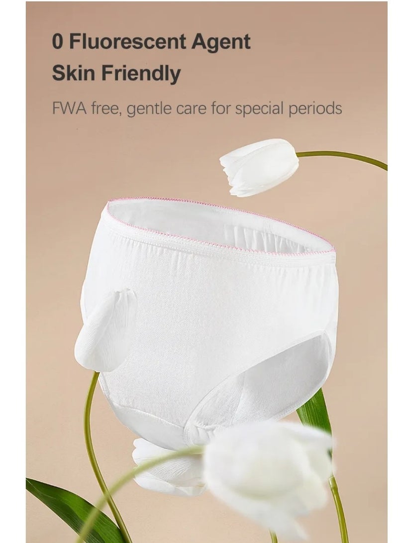 Be a better mom 12PCS Disposable Underwear for Women Cotton and Individual Sealing Disposable Maternity Briefs for Travel Hospital Business Trip Hotel Spa - Image 3