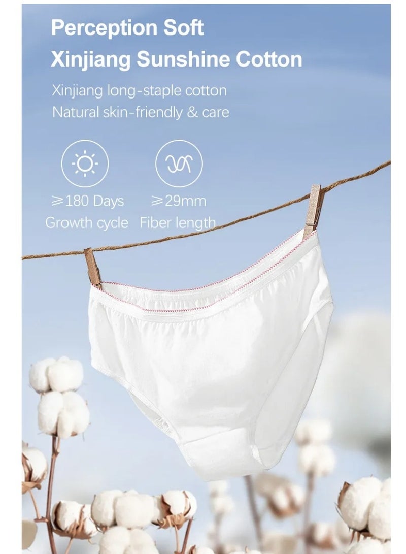 Be a better mom 12PCS Disposable Underwear for Women Cotton and Individual Sealing Disposable Maternity Briefs for Travel Hospital Business Trip Hotel Spa - Image 2