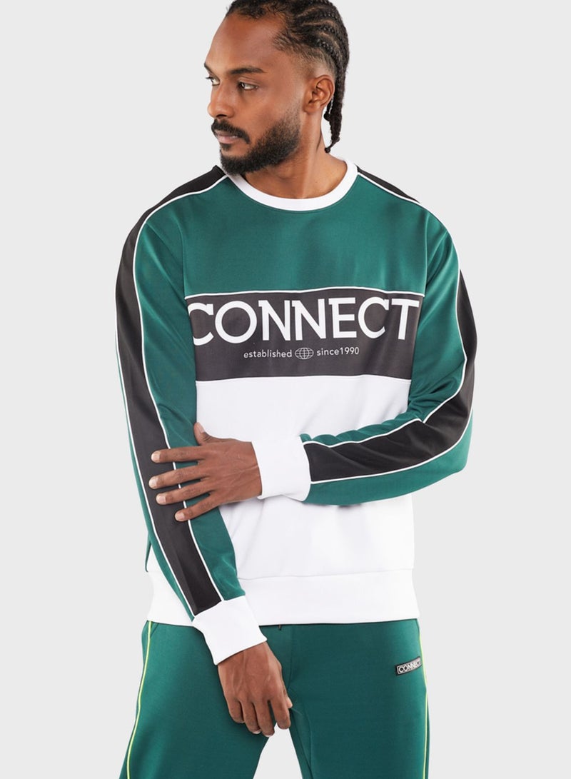 Blue Age Color Block Sweatshirt - Image 4