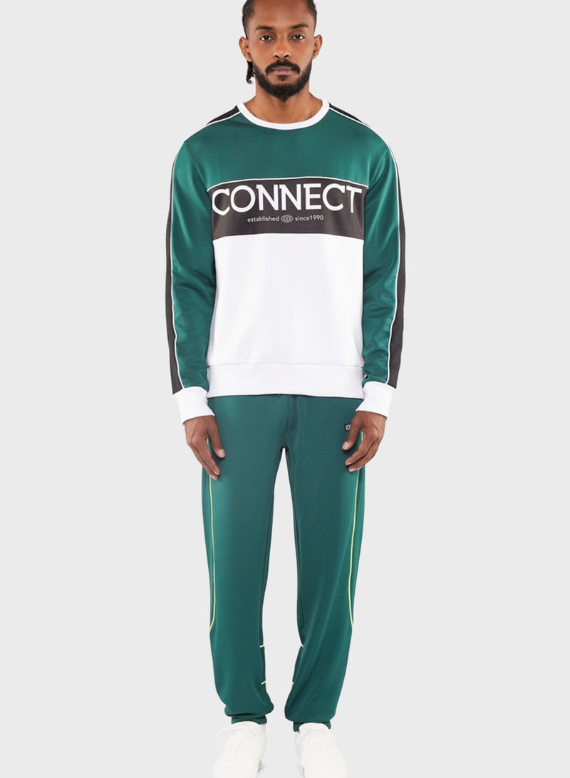 Blue Age Color Block Sweatshirt - Image 1