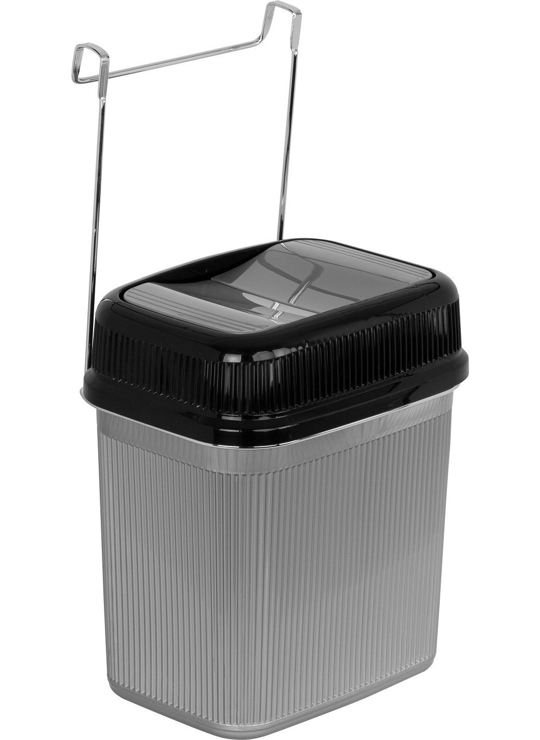 SAS - Hangable Under-Counter Practical Lid Garbage Bin 5.5 Liter Gray - Image 1