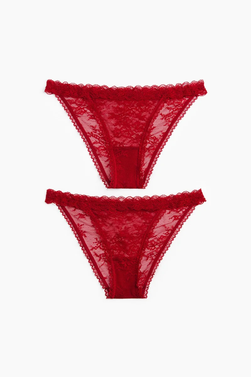 H&M 2-pack lace tanga briefs