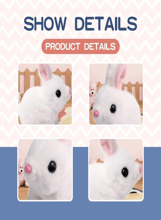 BIYALI Hopping Walking Bunny Toy with Sounds - Jumping Rabbit Wiggling Ears | Twitching Mouth and Nose | Educational Interactive Bunny Rabbit Toy for Baby Kids [[ 1Pcs, White ]] - Image 5