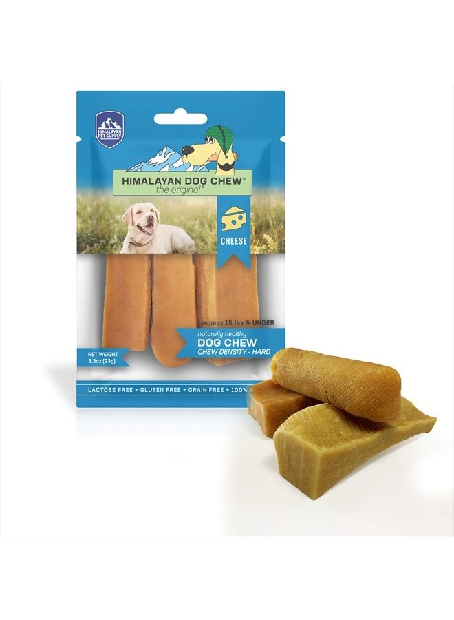Himalayan Dog Chew مضغيات جبن الياك الأصلية للكلاب، 100% طبيعية، تدوم طويلاً، خالية من الغلوتين، مكافآت صحية وآمنة للكلاب، خالية من اللاكتوز والحبوب، غنية بالبروتين، للكلاب الصغيرة 15 رطلاً وأقل، 3.3 أونصة - Image 1
