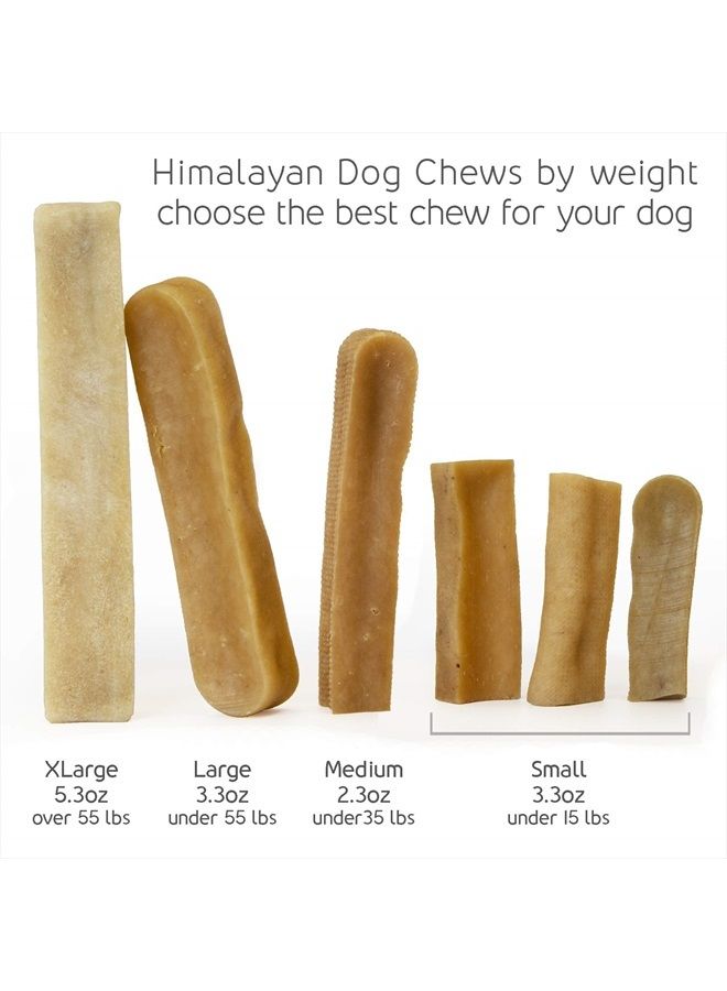 Himalayan Dog Chew مضغيات جبن الياك الأصلية للكلاب، 100% طبيعية، تدوم طويلاً، خالية من الغلوتين، مكافآت صحية وآمنة للكلاب، خالية من اللاكتوز والحبوب، غنية بالبروتين، للكلاب الصغيرة 15 رطلاً وأقل، 3.3 أونصة - Image 3