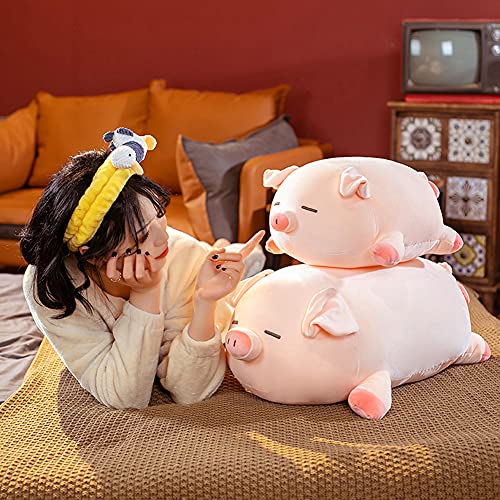 lannery Pig Stuffed Animal Hugging Pillow, Soft Fat Pig Plush Toy Gifts for Kids, Valentine, Christmas (Sleeping Eyes, 15.7") - Image 4