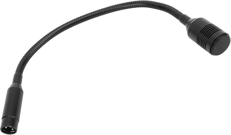 45cm Gooseneck Microphone, Capacitive, Aluminium Alloy, 3 Pin Plug - Flexible 360° Rotation, Noise Reduction Chip, Clear Sound for Conference and Podium Use - Image 1