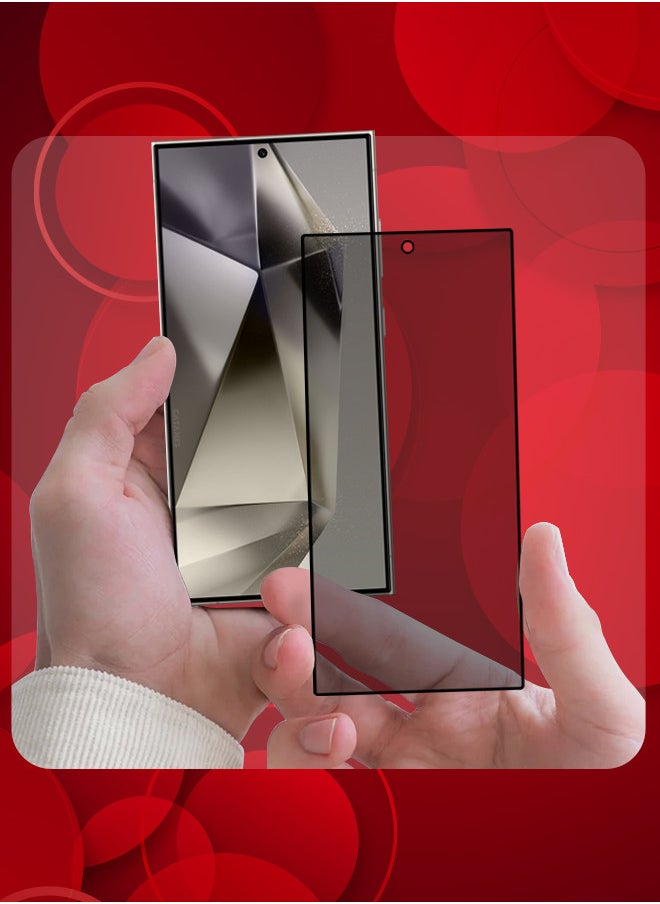 CATANES [Samsung Galaxy S24 Ultra] عبوة من 3 واقيات شاشة للخصوصية 9H تغطية كاملة للشاشة من الزجاج المقسى المضاد للتجسس، حافظة خالية من الفقاعات وصديقة للشاشة  - Image 2