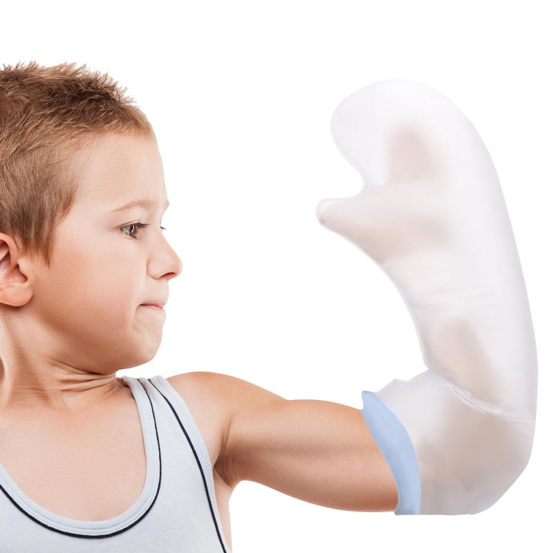 VALLEYWIND Waterproof Cast Cover for Shower Cast Covers for Shower Arm Kids Arm Cast Protector for Shower Kids Child Watertight Protection Reusable Cast Bag for Broken Short Hand Wrists - Image 1