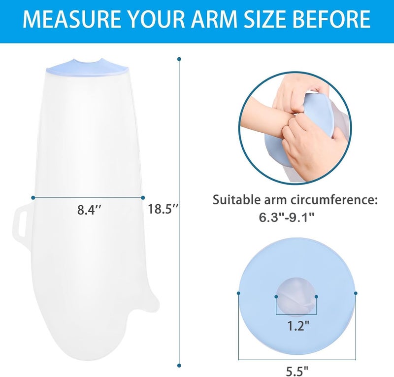 VALLEYWIND Waterproof Cast Cover for Shower Cast Covers for Shower Arm Kids Arm Cast Protector for Shower Kids Child Watertight Protection Reusable Cast Bag for Broken Short Hand Wrists - Image 4