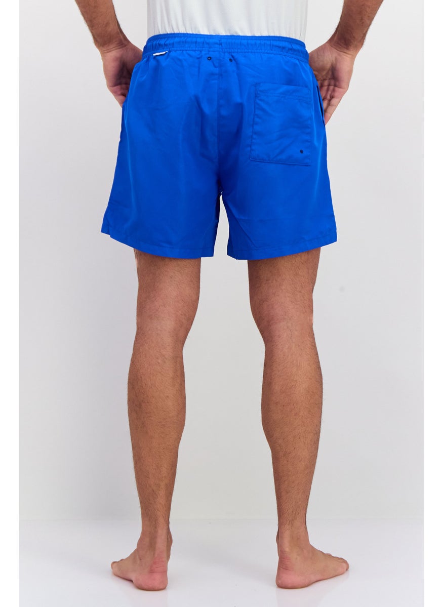 Gazzarrini Men Drawstring Embroidered Logo Swim Short, Blue  - Image 3