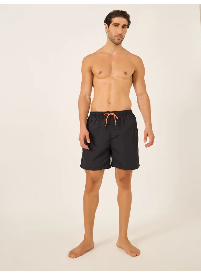 Styli Styli Solid Contrast Drawstring Swim Shorts