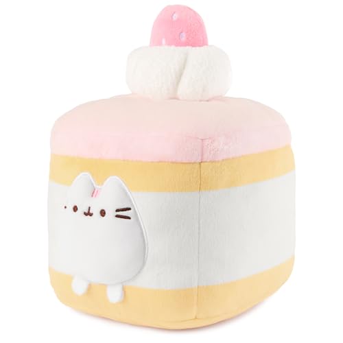 GUND Pusheen Strawberry Sponge Cake Plush, Squishy Toy, Collectible Plush Toy, Dessert Plush, Cat Stuffed Animal for Ages 8 and Up, Pink, 6” - Image 3