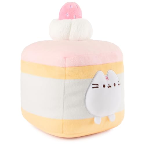 GUND Pusheen Strawberry Sponge Cake Plush, Squishy Toy, Collectible Plush Toy, Dessert Plush, Cat Stuffed Animal for Ages 8 and Up, Pink, 6” - Image 2