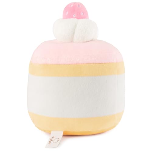 GUND Pusheen Strawberry Sponge Cake Plush, Squishy Toy, Collectible Plush Toy, Dessert Plush, Cat Stuffed Animal for Ages 8 and Up, Pink, 6” - Image 4
