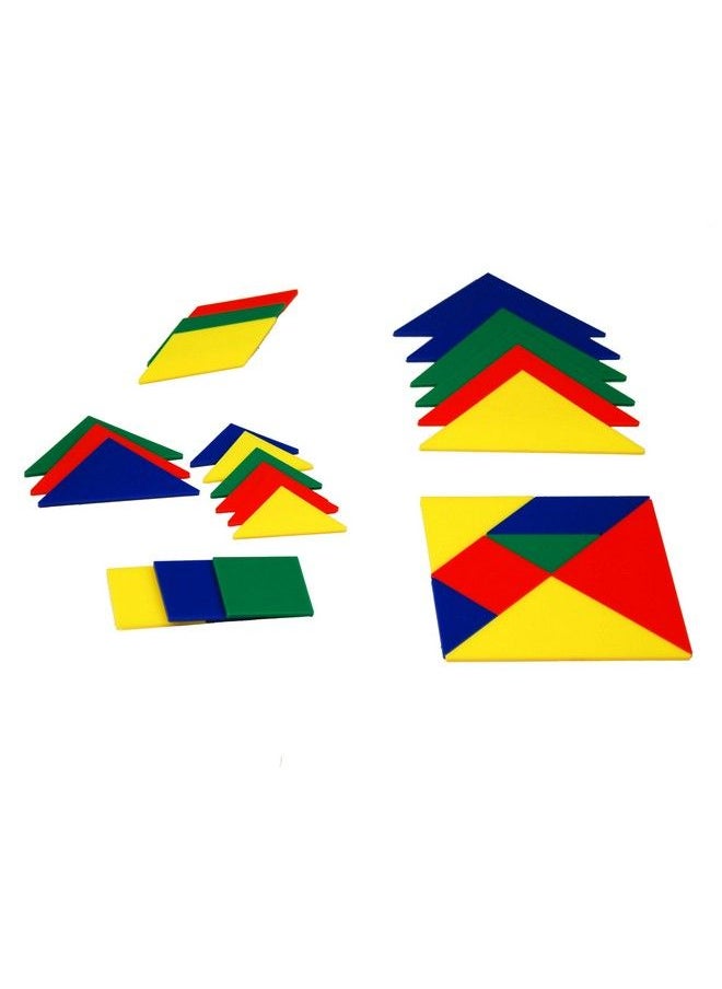Learning Advantage - Tangrams Set Of 28 Puzzle Blocks For Geometry And Problem Solving Math Manipulatives For Kids Practice Early Geometry - Image 1