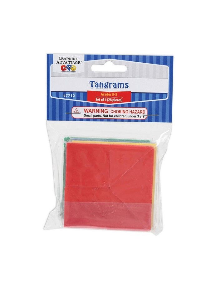 Learning Advantage - Tangrams Set Of 28 Puzzle Blocks For Geometry And Problem Solving Math Manipulatives For Kids Practice Early Geometry - Image 1