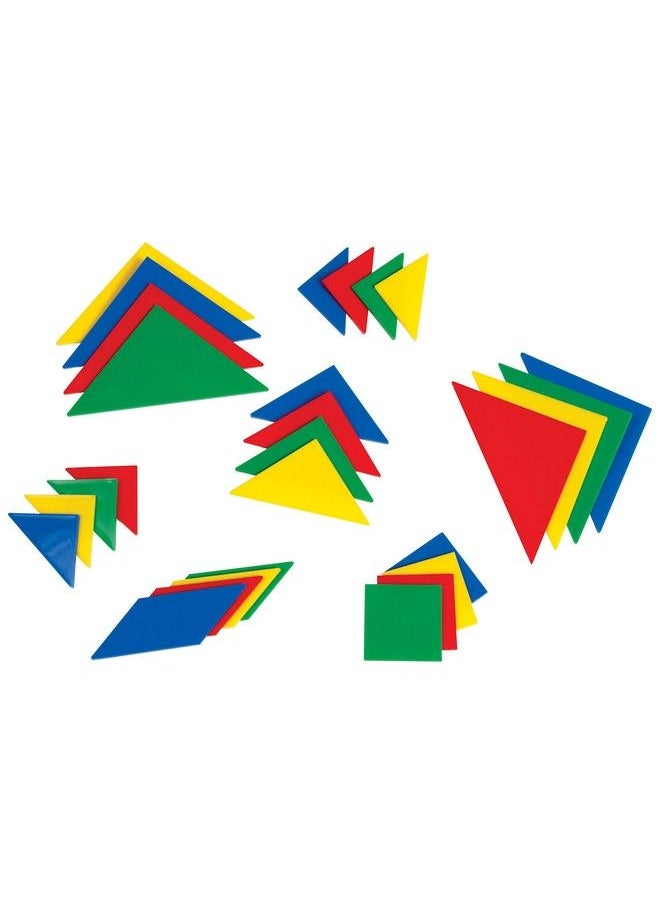 Learning Advantage - Tangrams Set Of 28 Puzzle Blocks For Geometry And Problem Solving Math Manipulatives For Kids Practice Early Geometry - Image 1