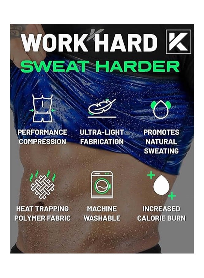 Generic Sauna Sweat Suits Shirt Waist Trainer for Men Compression Vest Workout Gym Clothes Sweat Enhancer Short Sleeve - Image 4