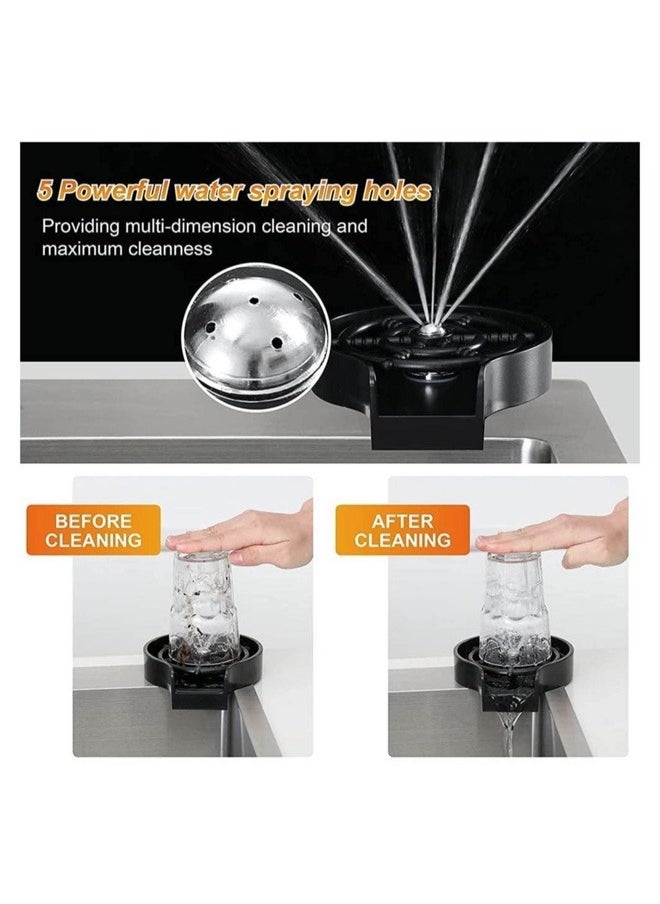 Taimi Automatic Cup Rinse Fast Rinse with Accessories Quick Cup Washer for Kitchen Sink Automatic Cup Cleaner Tap for Glass Bar for Baby Bottle  - Image 3