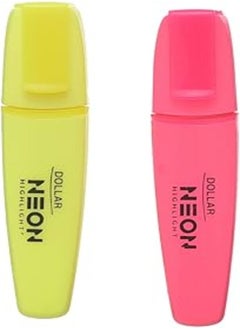 Dollar Dollar hl-625 set of 2 pieces of neon highlighter ink base water - pink yellow 