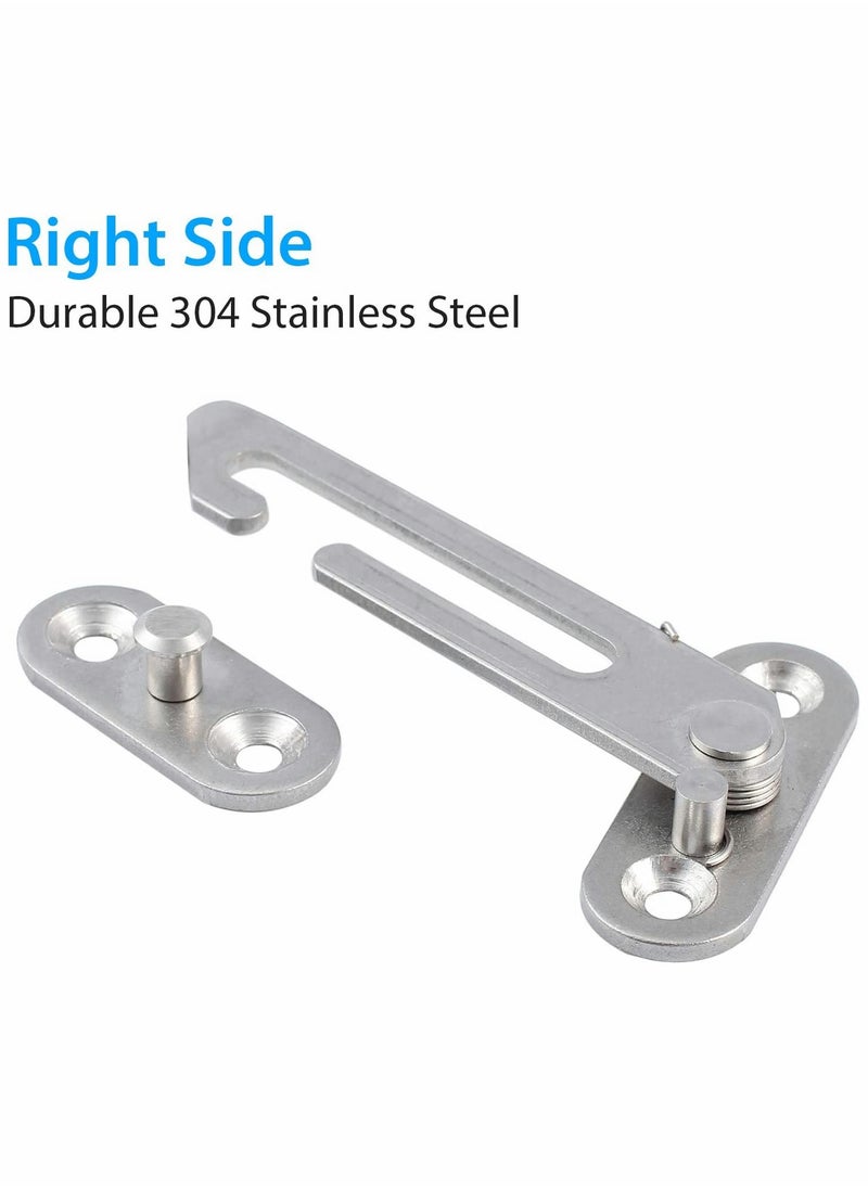 SYOSI - 4PCS Window Restrictor Locks UPVC Window Restrictor Hook Window Security Lock Stainless Steel Child Lock Restrictor Safety Catch with Screws- Right - Image 1