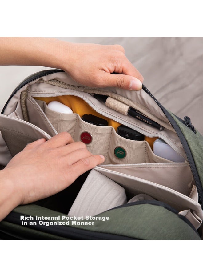 بجي تك Pgytech Camera Bag Onegov2 حقيبة كتف، حقيبة تصوير Dandelion، حقيبة ظهر كاميرا ميرورلس، حقيبة عدسة داخلية، حقيبة كاميرا Dslr عبر الجسم، حقيبة سفر محمولة مقاومة للماء، لون العقيق الأسود 4l - Image 2
