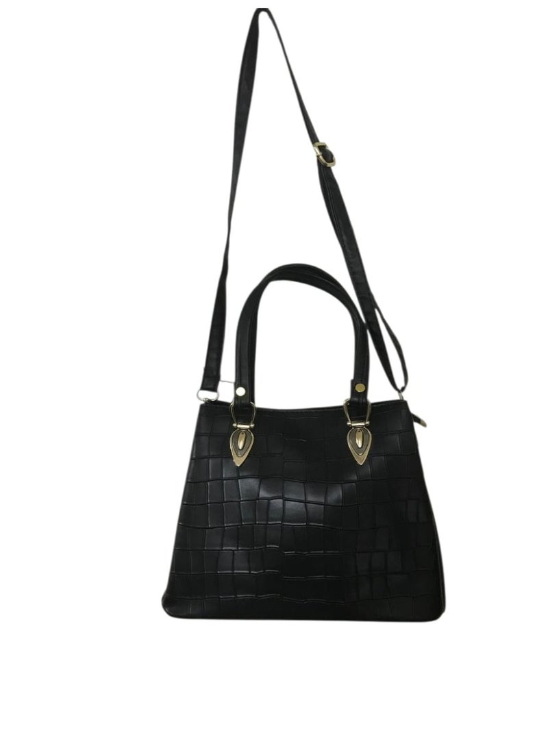 Luxury Women’s Leather Handbag & Crossbody – Classic Black Design, Elegant, Lightweight & Perfect for Everyday Use and Occasions - Image 2