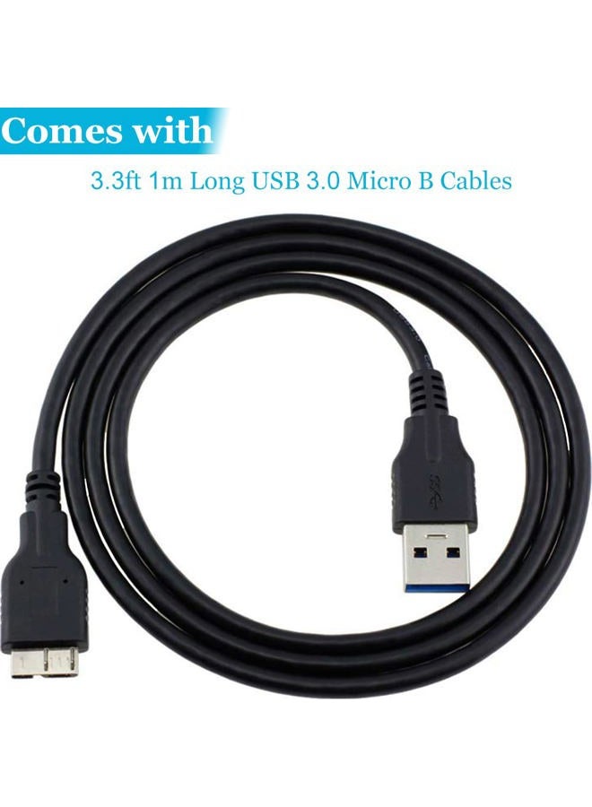 Warmstor Micro USB 3.0 Cable 3.3ft USB 3.0 A to Micro B Cable Cord Compatible with Camera, Seagate External Hard Drive, WD Western Digital My Passport and Elements Hard Drives - Image 2