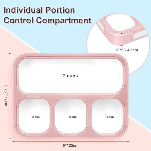 LandVK BPA Free Leak Proof Designed Plastic Lunch Tiffin Box for Kids, Men and Women for Office, School and Picnic with Spoon, 1000ml, Pink - Image 2