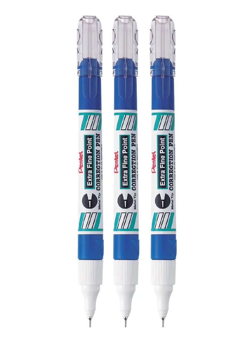 Pentel 3-Piece Correction Pen Extra Fine Point - Image 1